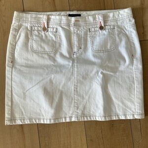 Tommy Hilfiger Off-White Denim Skirt